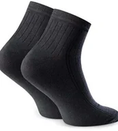 Skarpetki męskie - Skarpety męskie krótkie sportowe z delikatnym prążkiem Art.054 - miniaturka - grafika 1