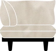 Akcesoria i części AGD - Pokrowiec na narożnik Paletti kremowy materiałowy - miniaturka - grafika 1