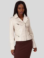 Kurtki damskie - KURTKA DAMSKA TYPU RAMONESKA Z SUWAKIEM - miniaturka - grafika 1