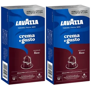 Kapsułki nespresso do ekspresu Lavazza crema e gusto RICCO zestaw 2x 10szt. - Kawa w kapsułkach i saszetkach - miniaturka - grafika 1