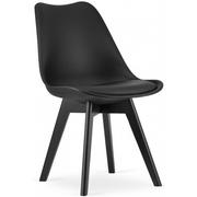 Krzesła - Czarne skandynawskie krzesło do stołu - Asaba 4X - miniaturka - grafika 1