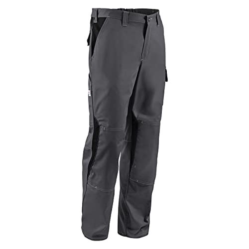 KÜBLER Workwear KÜBLER Image Dress spodnie robocze antracytowe, rozmiar 25, męskie spodnie robocze ze wzmocnionej bawełny, spodnie robocze z kieszeniami ochronnymi na kolana zgodnie z normą EN 14404,