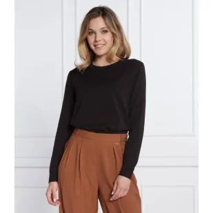 Calvin Klein Sweter | Slim Fit | z dodatkiem jedwabiu - Swetry damskie - miniaturka - grafika 1