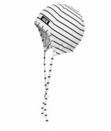 Czapki damskie - Czapka niemowlęca, biała, paski, wiązana, Döll - miniaturka - grafika 1