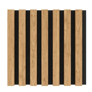 Lamel Ścienny 3D Mdf Na Filcu Akustyczny Moduł 30X30 Cm Dąb Naturalny - Panele ścienne i boazeria - miniaturka - grafika 1