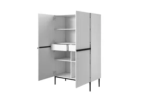 Kredens Nicole - biały mat / czarne nóżki - Kredensy - miniaturka - grafika 2