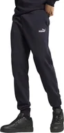 Spodnie sportowe męskie - Spodnie męskie Puma ESS no.1 Logo Sweatpants FL granatowe 682606 16 S - miniaturka - grafika 1