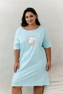 Bielizna nocna - TARO KOSZULA DAMSKA ISLA 3365 4XL TURKUS - miniaturka - grafika 1