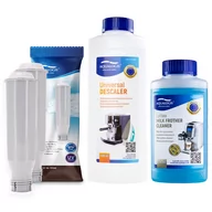 Akcesoria i części do ekspresów do kawy - Zestaw Krups - Filtr AL-TES46 2szt, Uniwersalny Odkamieniacz 500ml, Latteo 250ml - miniaturka - grafika 1