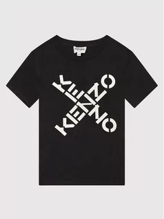 Koszulki dla chłopców - Kenzo Kids T-Shirt K25175 Czarny Regular Fit - grafika 1