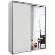 Szafy - Szafa Przesuwna 150 z Lustrem A21 Skąpski Meble Biały, Craft Złoty, 245 cm - miniaturka - grafika 1