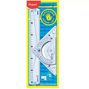 Maped Zestaw Geometric dla lworęcznych linijka, ekierka, kątomierz 897118 - Przybory szkolne - miniaturka - grafika 1