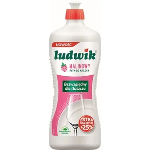Płyn do mycia naczyń malinowy 900 g Ludwik - Płyny do naczyń - miniaturka - grafika 1