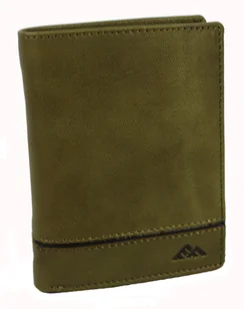Portfel Męski Skórzany EL FORREST Duży Pionowy Bez Zapięcia Dwa Skrzydełka 859 12 RFID OLIWKOWY 13 x 10 x 2.5 [cm] - Portfele - miniaturka - grafika 1