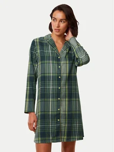 Triumph Koszula nocna Boyfriend NDW X Checks 10216520 Zielony - Piżamy damskie - miniaturka - grafika 1