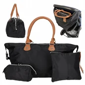 Torby i organizery dla mam - TORBA DO WÓZKA ORGANIZER DLA MAMY CZARNA UNIWERSALNA DUŻA SASZETKI ZESTAW - miniaturka - grafika 1
