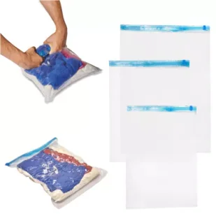 Worki próżniowe rolowane na ubrania 9 sztuk 3 rozmiary 35x50cm, 40x50cm, 50x70cm - Pudła i pojemniki do przechowywania - miniaturka - grafika 1