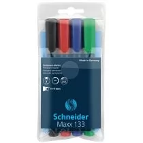 Schneider Zestaw markerów uniwersalnych Maxx 133, 1-4 mm, 4 miks kolorów SR11339 - Markery permanentne - miniaturka - grafika 1