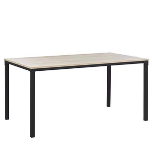 Beliani Stół do jadalni 150 x 90 cm czarny z jasnym drewnem HOCKLEY - Ławy i stoliki kawowe - miniaturka - grafika 1
