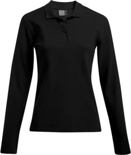 Promodoro 4605 Koszula damska Heavy Poloshirt Longsleeve - Kolor: Czarny - Rozmiar: S - Koszule damskie - miniaturka - grafika 1
