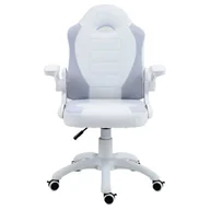 Fotele gamingowe - Cobra Junior Pro CRF-2307 Dla dzieci do 100kg Skóra ECO Biały - miniaturka - grafika 1