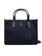 Torebki damskie - Tommy Hilfiger Torebka Th City Small Tote Melton AW0AW17852 Granatowy - miniaturka - grafika 1
