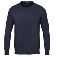 Swetry męskie - Sweter męski Tommy Hilfiger C-neck klasyczny r.XL granatowy MW0MW33511 - miniaturka - grafika 1