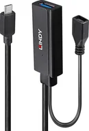 Kable USB - Kabel USB Lindy 2x USB-A - USB-C 3 m Czarny 43352 - miniaturka - grafika 1