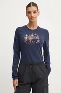 Bluzki damskie - Columbia longsleeve damski kolor granatowy - miniaturka - grafika 1