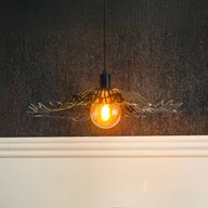 Lampy sufitowe - Dyberg Larsen Lampa wisząca designerska Flora, możliwość ściemniania, czarny, salon / jadalnia, metal, design - miniaturka - grafika 1