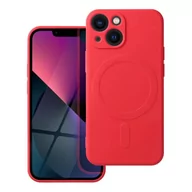 Etui i futerały do telefonów - OEM Futerał Silicone Mag Cover Do Iphone 13 Mini Czerwony - miniaturka - grafika 1