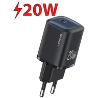 Ładowarki do telefonów - USAMS Ład. siec. CC248 20W GaN USB-C Fast Charging HC Series czarny/black CC248TC01 - miniaturka - grafika 1