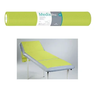 Podkład higieniczny na rolce 70cm x 50cm limonkowy podfoliowany 54g MedixPro 80szt - Kosmetyczne akcesoria jednorazowe - miniaturka - grafika 1