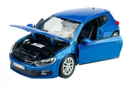 Samochody i pojazdy dla dzieci - WELLY VW VOLKSWAGEN SCIROCCO NIEBIESKI 1:24 SAMOCHÓD NOWY METALOWY MODEL - miniaturka - grafika 1