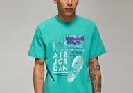 Koszulki męskie - Nike Air Jordan Brand Graphic Crew 2 Tee Washed Teal - miniaturka - grafika 1