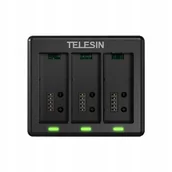 Akcesoria do kamer sportowych - Ładowarka Usb Na Trzy 3x Bateria Akumulator Do Gopro Hero 13 Black Telesin / S0-bcg-13-tgp - miniaturka - grafika 1