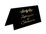 Kartki okolicznościowe i zaproszenia - Zaproszenia składane z kopertą na Studniówkę - 6 szt. - miniaturka - grafika 1