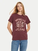Koszulki i topy damskie - Wrangler T-Shirt Graphic 112356427 Bordowy Regular Fit - miniaturka - grafika 1
