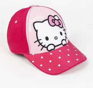 Letnia czapka Hello Kitty - czapka dziecięca z nadrukiem i ochroną UV, różowa - Czapki dla dzieci - miniaturka - grafika 1