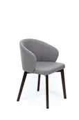 Krzesła - Flavio 5 krzesło tapicerowane szare nogi orzech - miniaturka - grafika 1