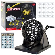 Gry planszowe - Gra Rodzinna Bingo Maszyna Losująca Klasyczna 80 Kulek 20 Kart LEAN Toys - miniaturka - grafika 1