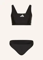 Stroje kąpielowe - Adidas Góra Od Bikini Bustier 3-Streifen schwarz - miniaturka - grafika 1