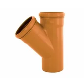 Łączniki, trójniki, kształtki - Trójnik zewnętrzny 110 x 45 pomarańczowy - miniaturka - grafika 1