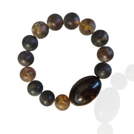 Bransoletki - ankabizuteria.pl Piękna bransoletka bursztynowe kule matowe - miniaturka - grafika 1
