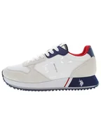 Trampki męskie - U.S. Polo Assn. Sneakersy w kolorze biało-granatowym - miniaturka - grafika 1