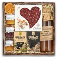 Herbata - Kosz prezentowy zestaw herbata syrop czekolada konfitury - miniaturka - grafika 1
