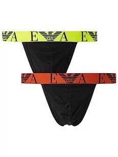 Emporio Armani Męski pasek Jock Strap (2 sztuki), czarny/czarny, XL - Paski - miniaturka - grafika 1