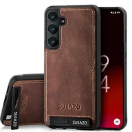 Etui i futerały do telefonów - SURAZO Skórzane etui do Samsung Galaxy S25 z ochroną aparatu – tylna strona etui na telefon komórkowy z prawdziwej skóry [funkcja stojaka] [kółko na klucze], odporne na uderzenia etui ochronne z - miniaturka - grafika 1
