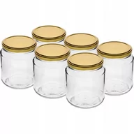 Pojemniki kuchenne - BROWIN SŁOIKI 580ML ZŁOTA ZKRĘTKA TWIST OFF 6SZT - miniaturka - grafika 1