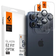 Szkła hartowane na telefon - Szkło hartowane na obiektyw SPIGEN Optik.Tr Ez Fit do Apple iPhone 14 Pro/Pro Max/15 Pro/15 Pro Max Niebieski (2 szt.) - miniaturka - grafika 1